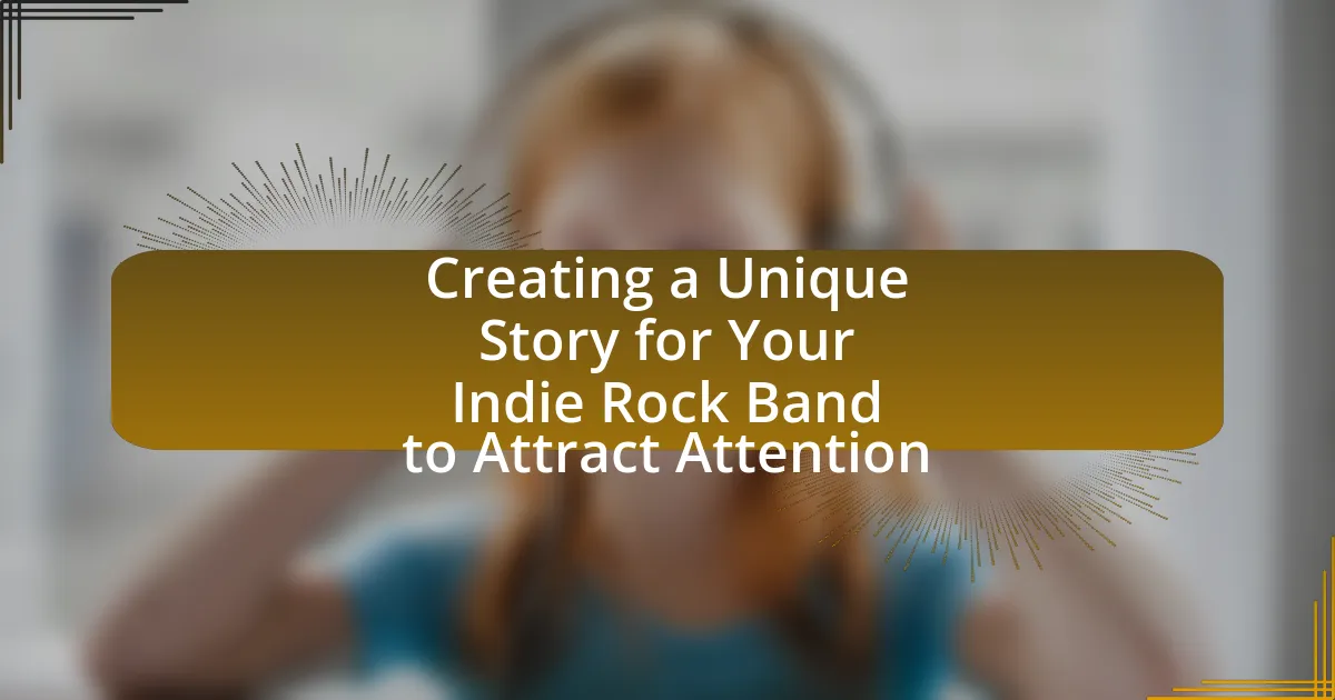 Creating a Unique Story for Your Indie Rock Band to Attract Attention