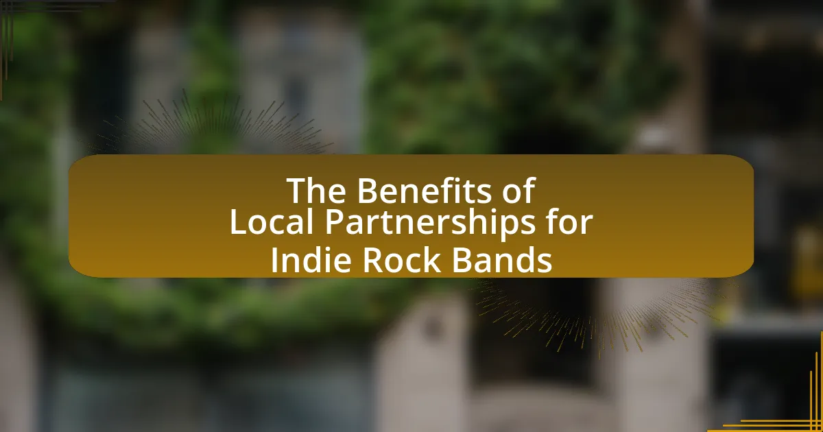 The Benefits of Local Partnerships for Indie Rock Bands