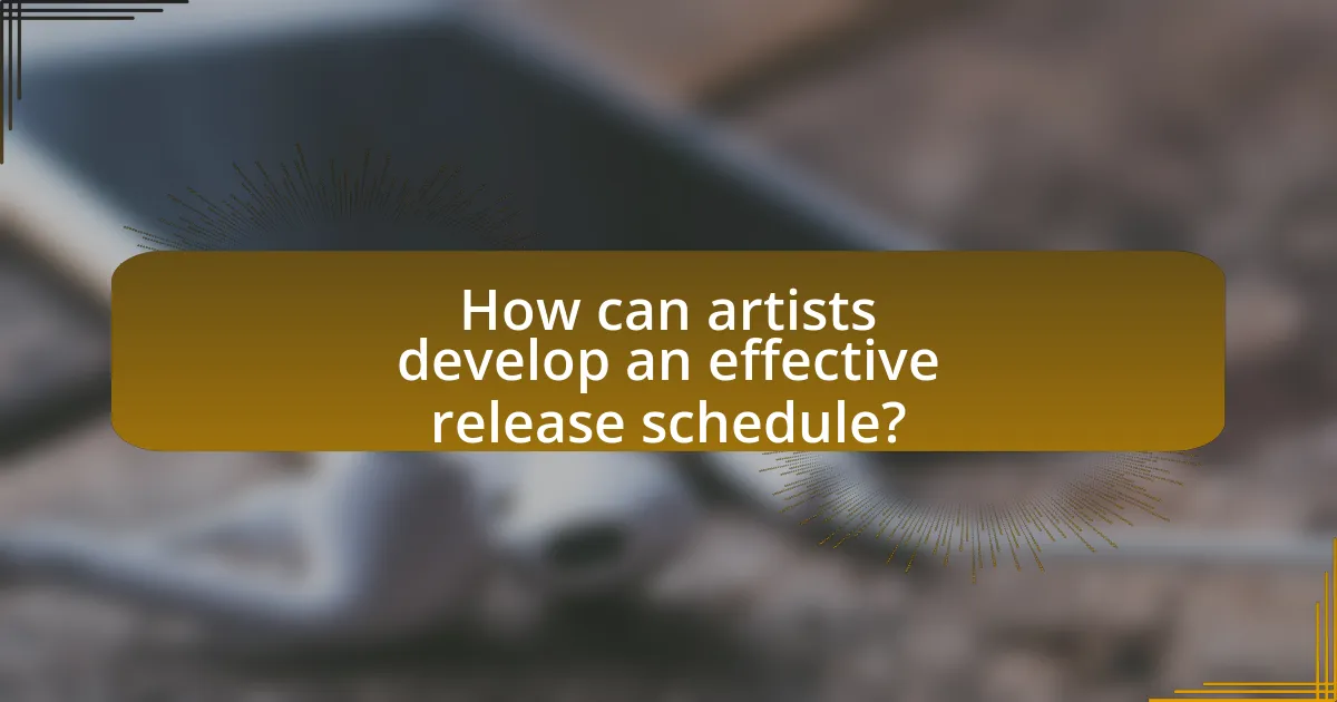 How can artists develop an effective release schedule?