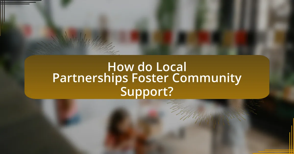 How do Local Partnerships Foster Community Support?