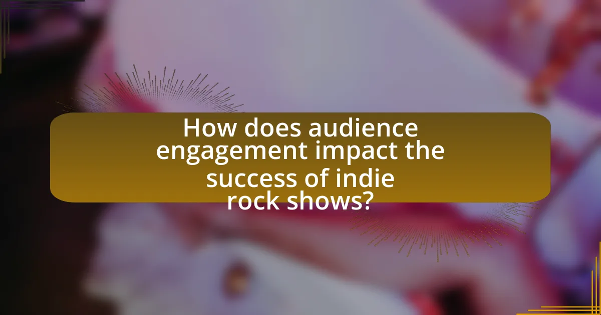 How does audience engagement impact the success of indie rock shows?