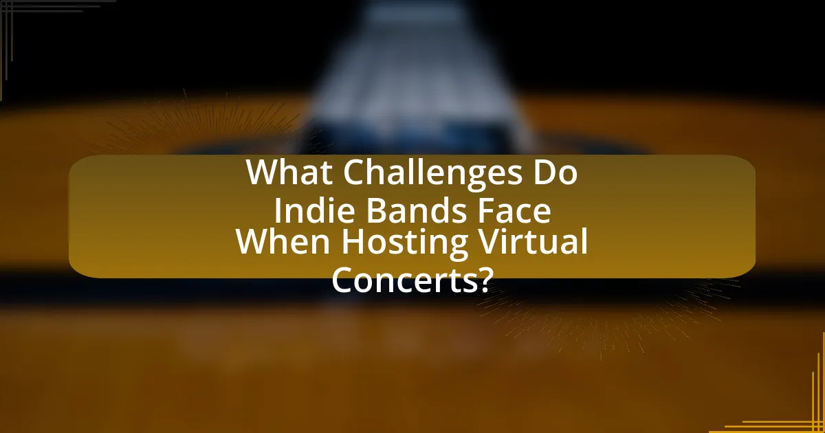 What Challenges Do Indie Bands Face When Hosting Virtual Concerts?