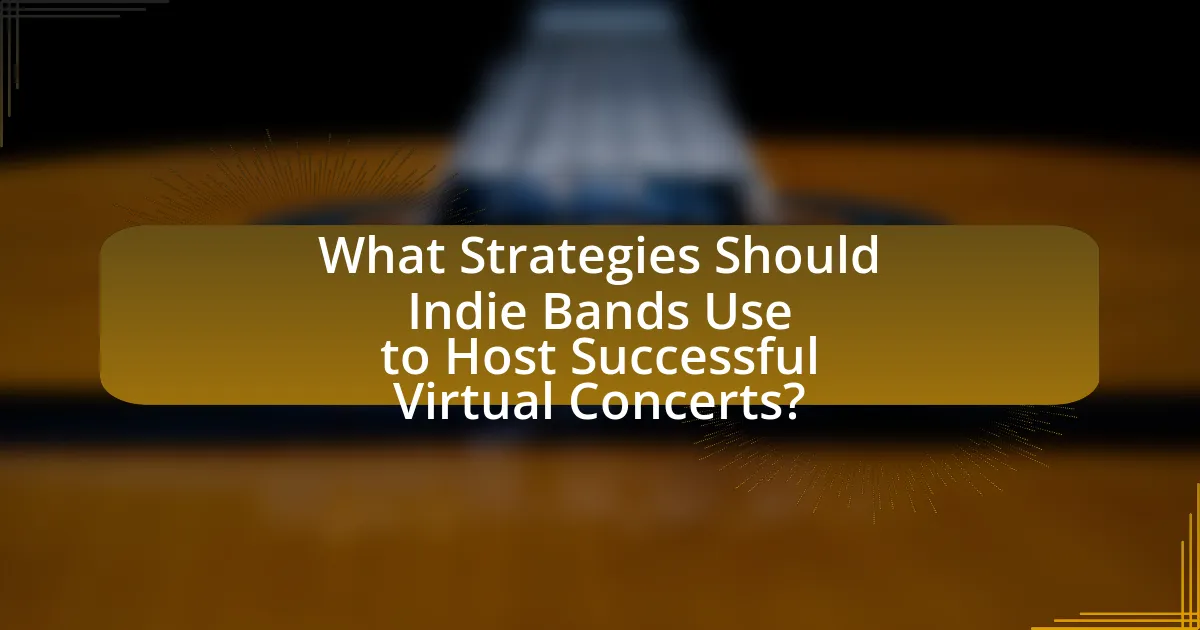 What Strategies Should Indie Bands Use to Host Successful Virtual Concerts?
