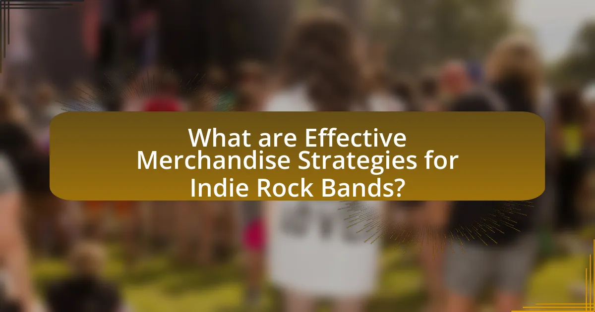 What are Effective Merchandise Strategies for Indie Rock Bands?
