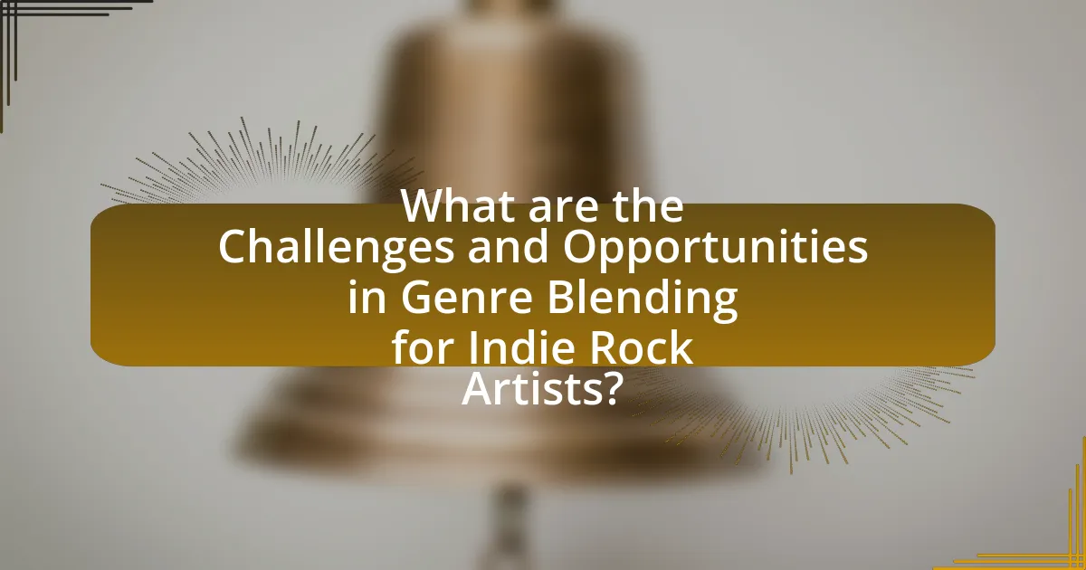 What are the Challenges and Opportunities in Genre Blending for Indie Rock Artists?