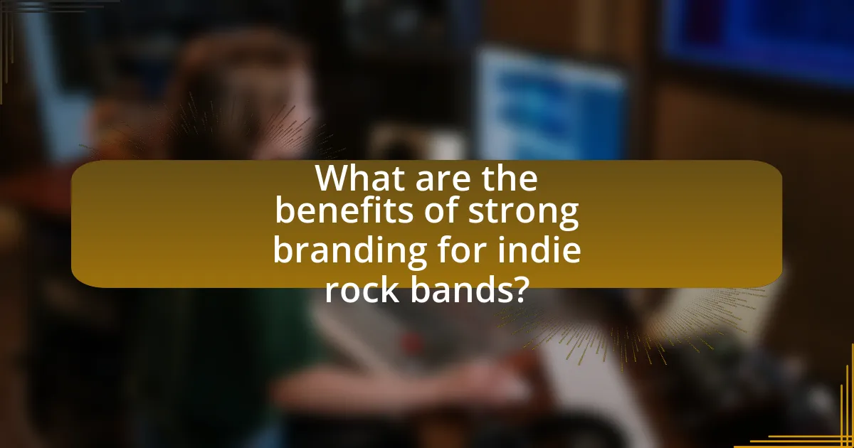What are the benefits of strong branding for indie rock bands?