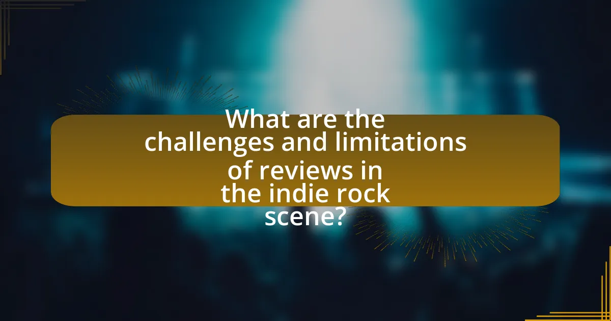 What are the challenges and limitations of reviews in the indie rock scene?