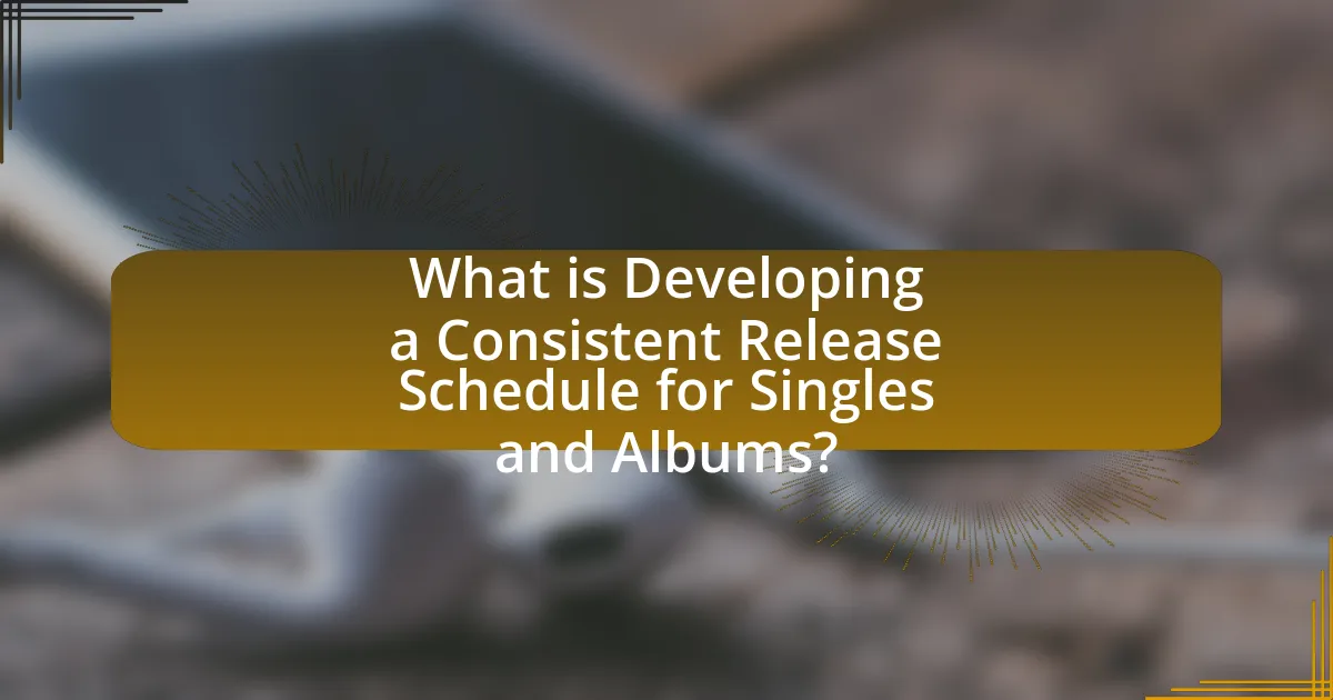 What is Developing a Consistent Release Schedule for Singles and Albums?