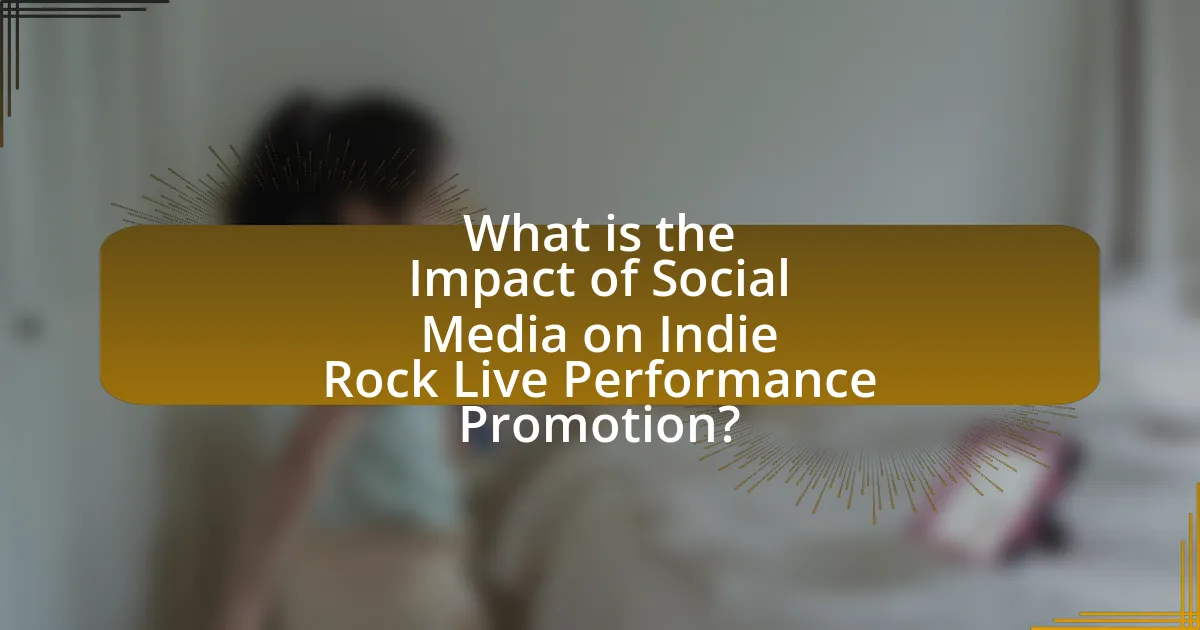What is the Impact of Social Media on Indie Rock Live Performance Promotion?