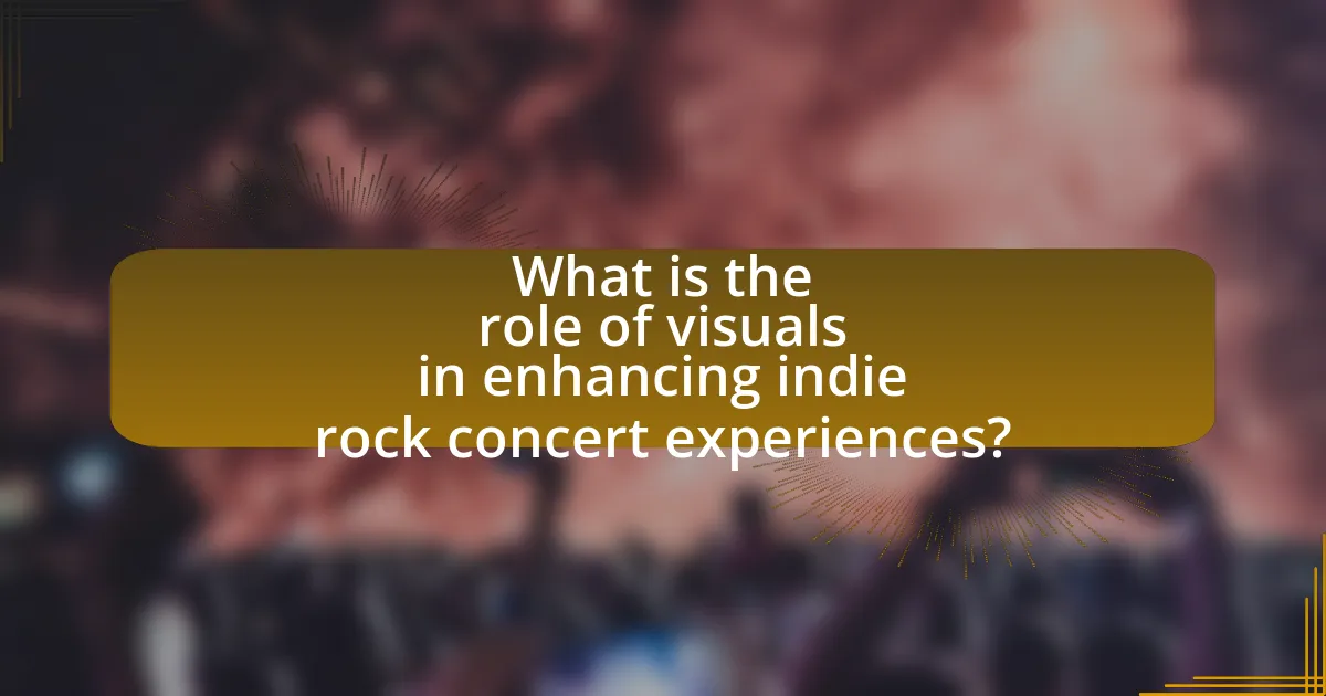 What is the role of visuals in enhancing indie rock concert experiences?