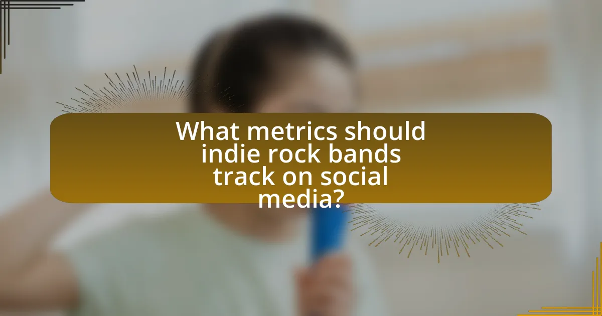 What metrics should indie rock bands track on social media?